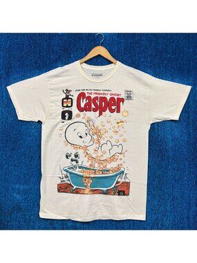 Casper The Friendly Ghost Cartoon Beige T-Shirt Size Large
